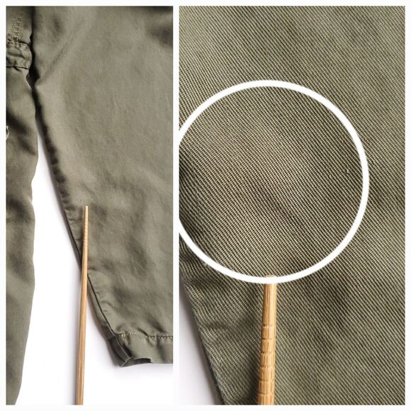 Military Style Field Jacket Sz M Hooded Olive Army Green Utility Chore Barn Coat - Picture 5 of 8